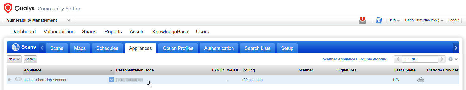 Qualys Scanner Setup 02
